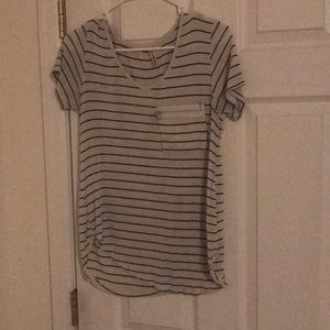 black and white striped shirt